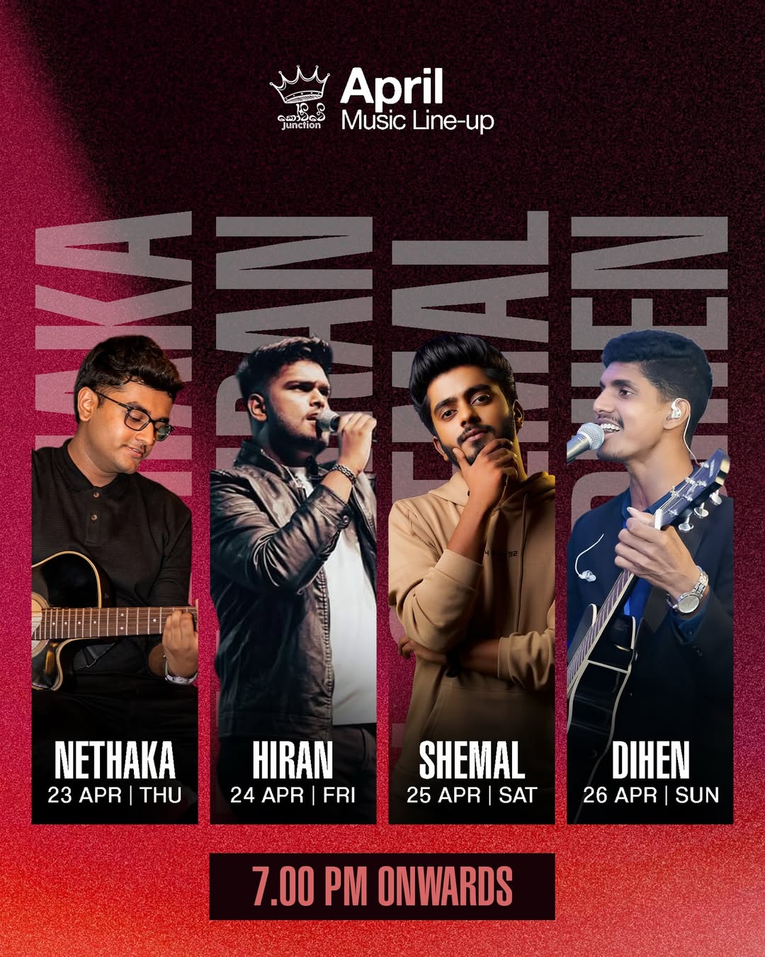 April Music Line-up poster