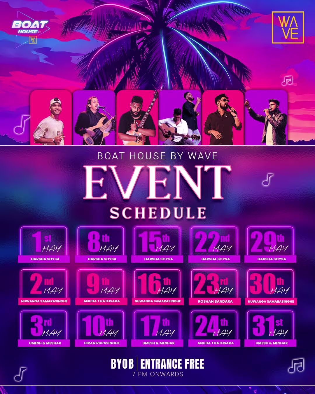 Wave Bolgoda May Lineup