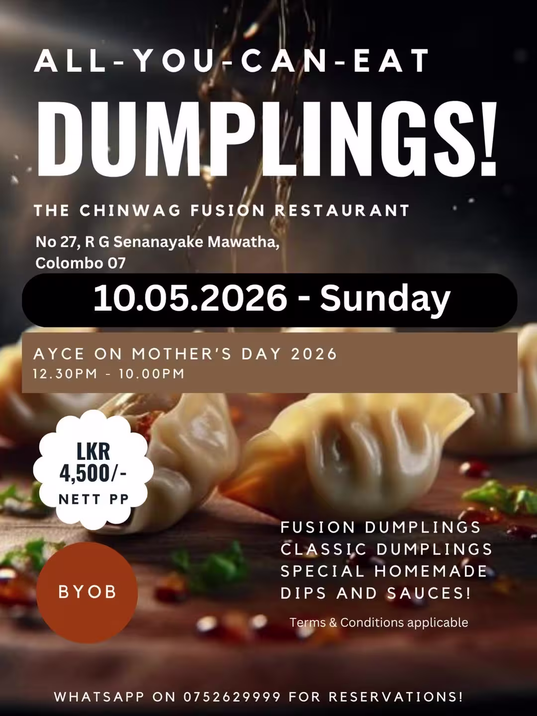 All you can eat dumplings poster