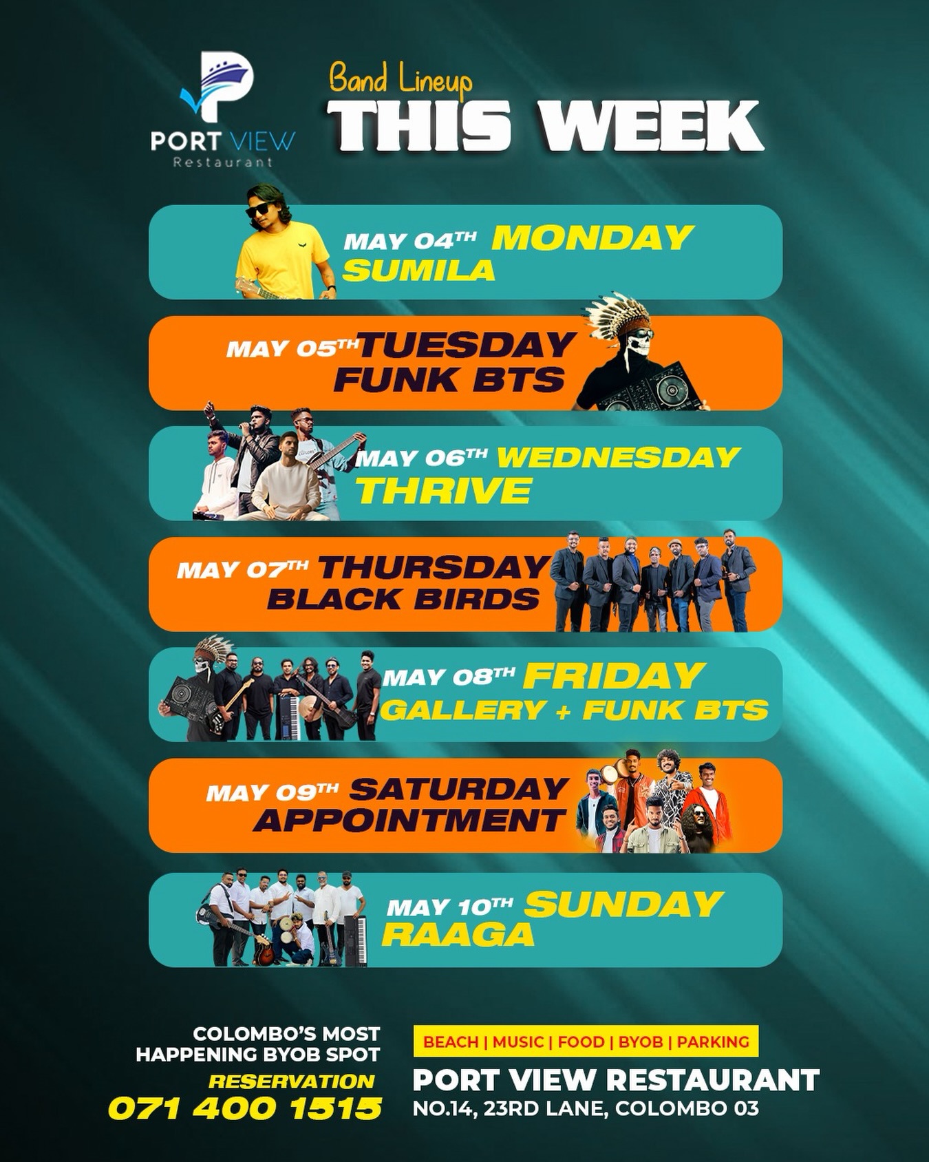 Weekly Lineup poster
