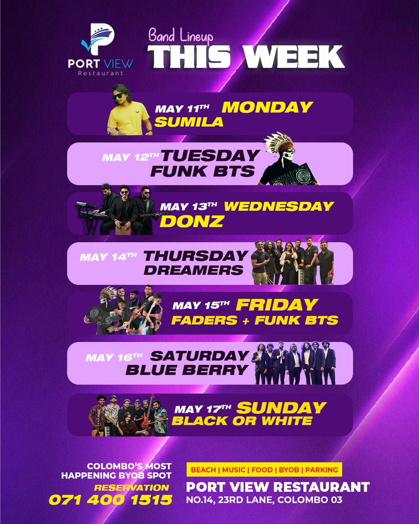Weekly Lineup poster