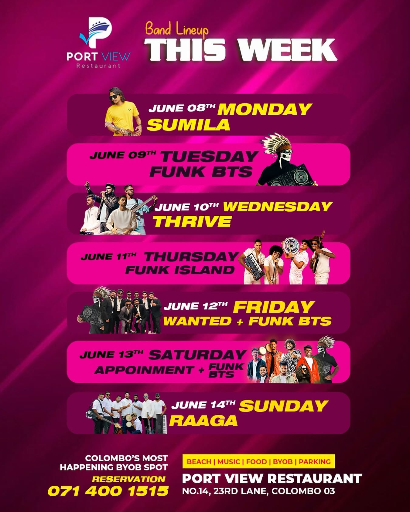Weekly Lineup poster