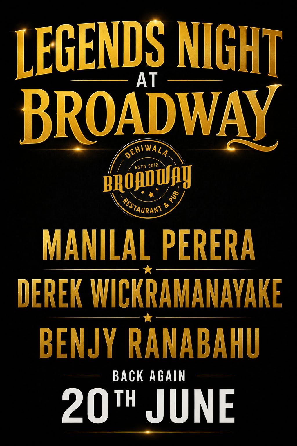 Legends night poster