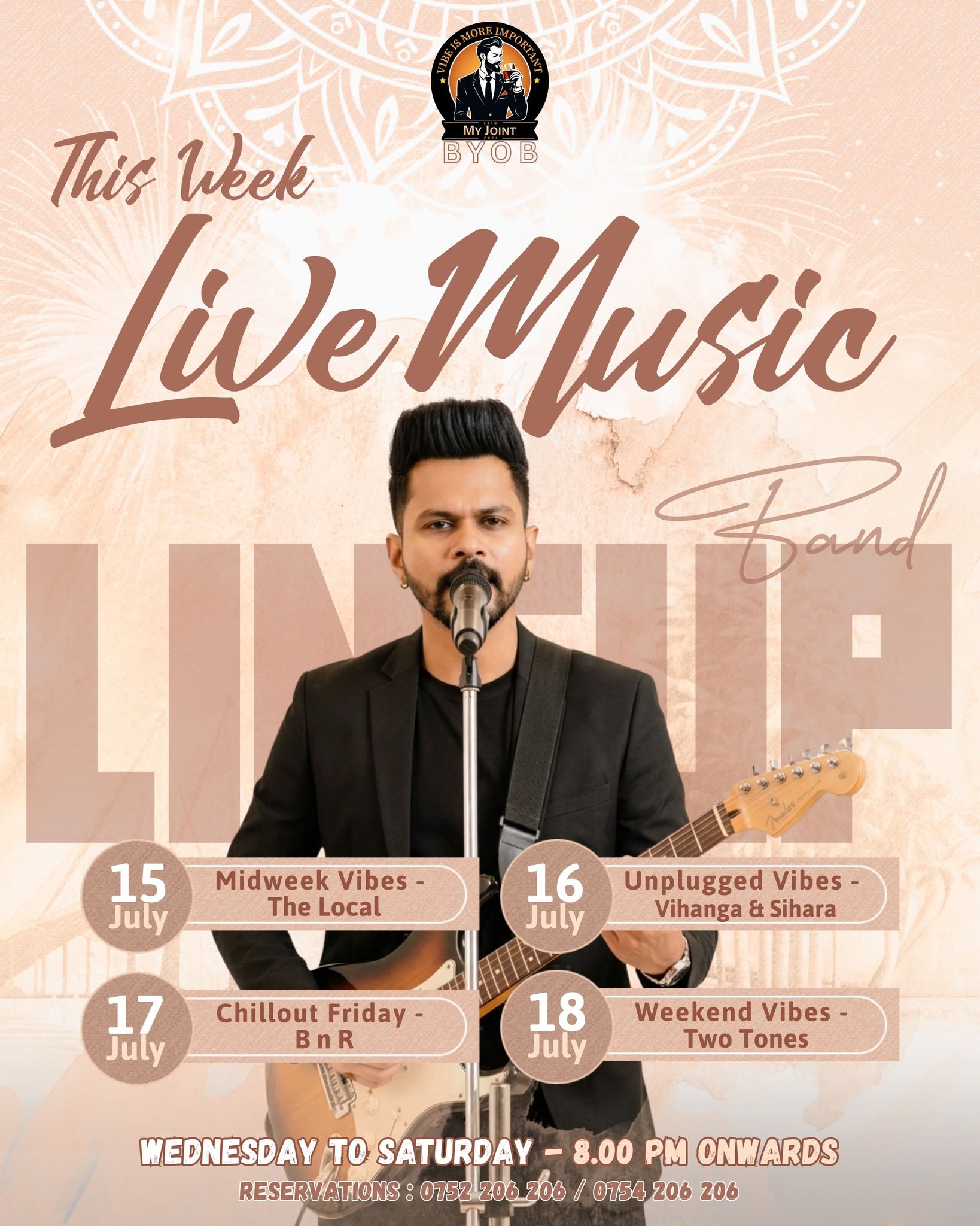 Live Music Lineup poster