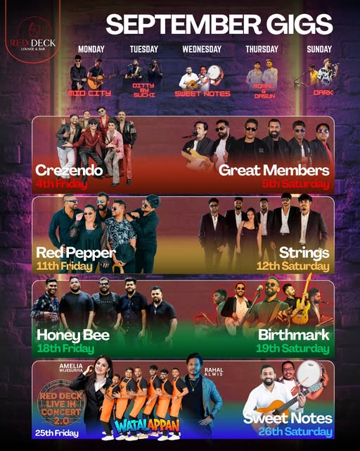 September Gigs poster