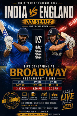 India vs England ODI Series Live Streaming - Event on July 14, 2026