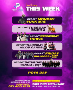 Weekly Lineup - Event on October 19, 2026